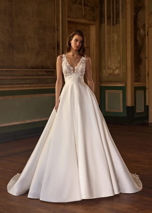 Robe de mariée Trapeze Incontournable AP -Lina 1-claudia